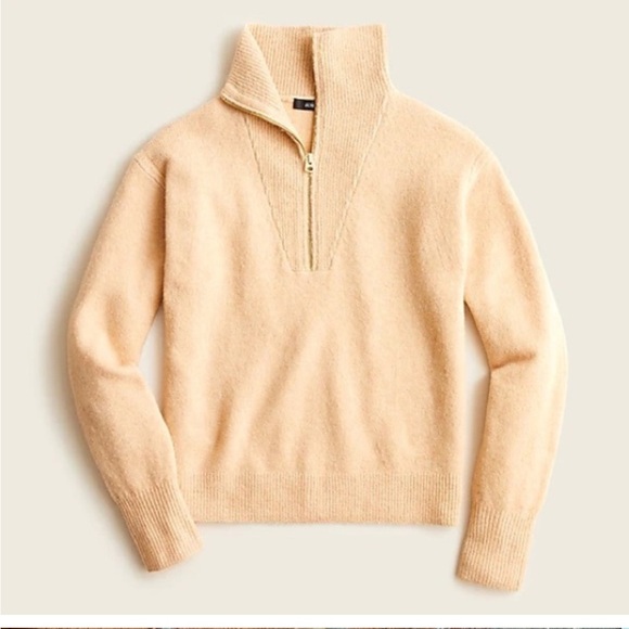 NWT J.Crew  Merino Blend half Zip Pullover Sweater - Picture 3 of 6